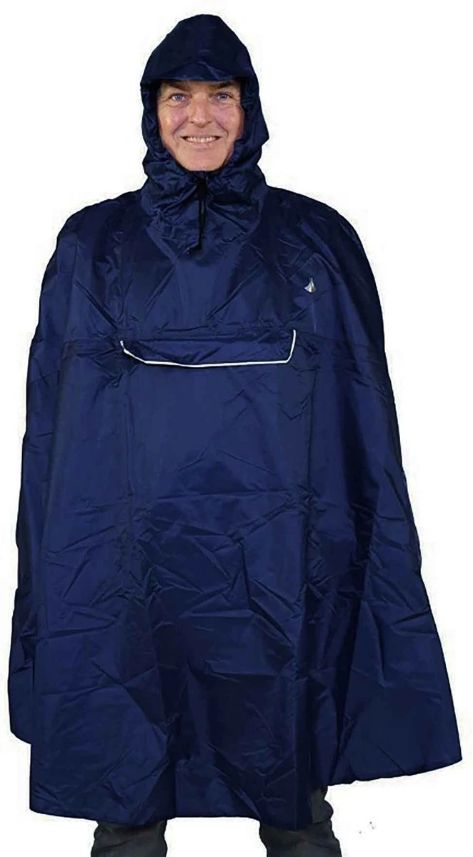 BJØRNSON Haps Regenponcho Fiets Dames & Heren - Fietsponcho - Donkerblauw 7 BJØRNSON Haps Regenponcho Fiets Dames & Heren - Fietsponcho - Donkerblauw - Afbeelding 6