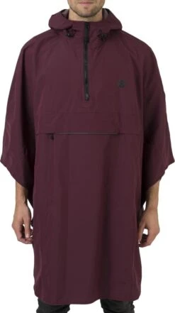 AGU Grant Regenponcho Essential Unisex - Bordeaux - One Size - Dames & Heren - Waterdicht & Ademend -Regenjassenwinkel 672x1200 4