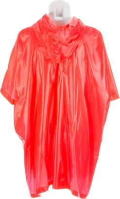 Merkloos Regenponcho - Regenjas - Regenkleding - Kinderen - Jongens - Meisjes - Herbruikbaar - One-size - PVC- Rood -Regenjassenwinkel 727x1200 2