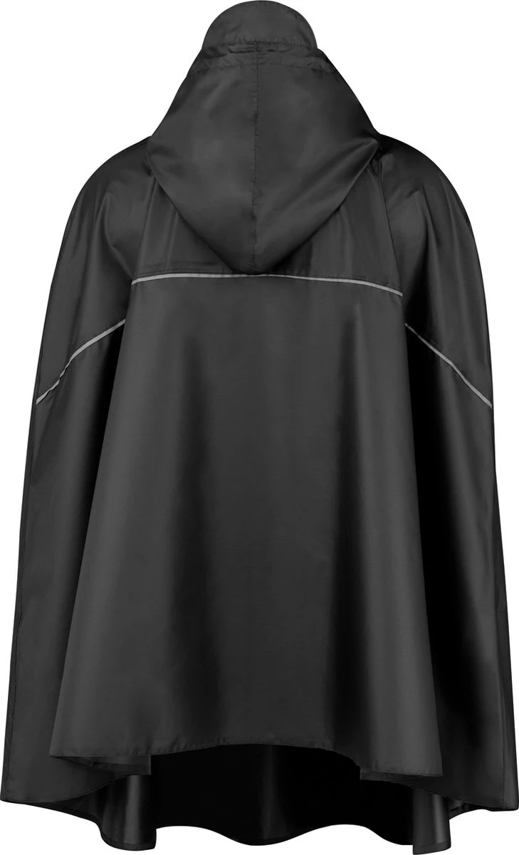 BJØRNSON Haps Regenponcho Fiets Dames & Heren - Fietsponcho - Zwart 4 BJØRNSON Haps Regenponcho Fiets Dames & Heren - Fietsponcho - Zwart - Afbeelding 2