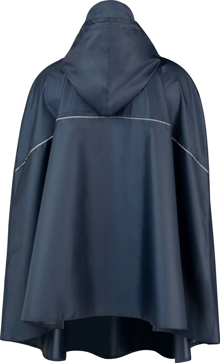 BJØRNSON Haps Regenponcho Fiets Dames & Heren - Fietsponcho - Donkerblauw 3 BJØRNSON Haps Regenponcho Fiets Dames & Heren - Fietsponcho - Donkerblauw - Afbeelding 2