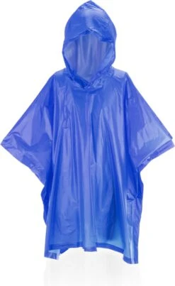 Merkloos Regenponcho - Regenjas - Regenkleding - Kinderen - Jongens - Meisjes - Herbruikbaar - One-size - PVC- Blauw