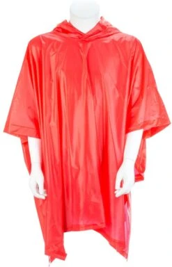 Merkloos Regenponcho - Regenjas - Regenkleding - Kinderen - Jongens - Meisjes - Herbruikbaar - One-size - PVC- Rood -Regenjassenwinkel 771x1200 1