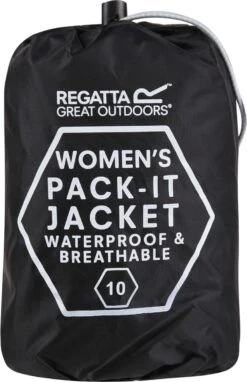 Regatta Pack-It II Regenjas - Maat 44 - Vrouwen - Zwart -Regenjassenwinkel 776x1200 2
