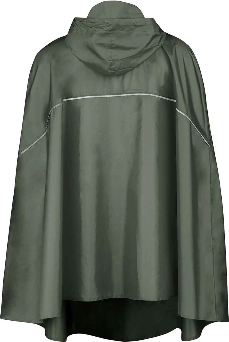 BJØRNSON Haps Regenponcho Fiets Dames & Heren - Fietsponcho - Olijfgroen 4 BJØRNSON Haps Regenponcho Fiets Dames & Heren - Fietsponcho - Olijfgroen - Afbeelding 2
