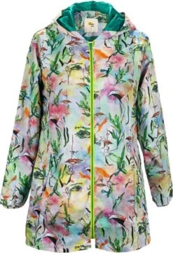 BiggDesign Faces - Dames Regenjas Waterdicht - Regenpak - Maat M