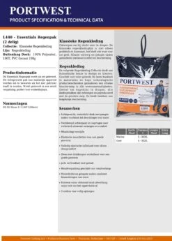 Portwest Regenpak 2 Delig Donker Blauw Maat XL -Regenjassenwinkel 859x1200 1