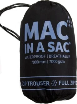 Mac In A Sac Regenbroek - Maat XL - Unisex - Zwart -Regenjassenwinkel 892x1200