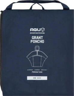 AGU Grant Regenponcho Essential Unisex - Navy Blauw - One Size - Dames & Heren - Waterdicht & Ademend -Regenjassenwinkel 921x1200