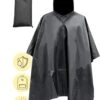 Regenponcho / Fietsponcho Herbruikbaar Voor Volwassenen ( Dames En Heren ) - 200x110cm - 100% Ripstop Polyester - Zwart -Regenjassenwinkel 937x1200 1