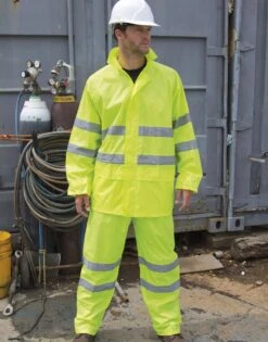 Merkloos REGENPAK - WATERPROOF - REGENJAS - REGENBROEK - REFLECTEREND - MAAT M